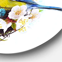 Designart - Two Tit Birds Sitting Near The Nest With Eggs I