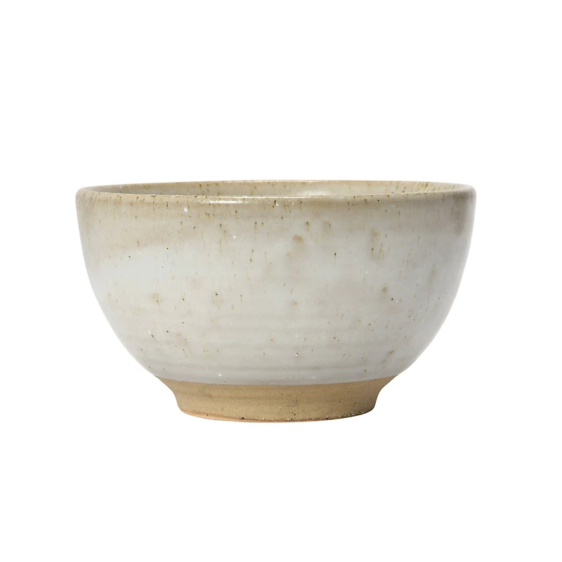 Hello Honey® White Reactive Glaze Stoneware Bowl