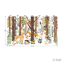 RoomMates Forest Animal Hide & Seek Peel & Stick Wall Mural