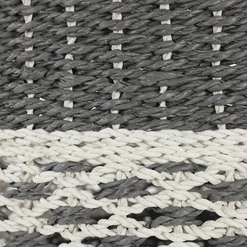 Gray Plastic Eclectic Storage Basket Set