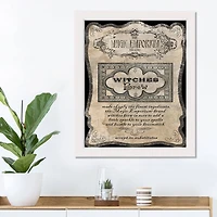 Witches Brew Label 5 16" x 20" White Framed Print Under Plexiglass
