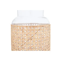 Hello Honey® Bloomingville Clear Glass Vase with Woven Natural Cane Sleeve