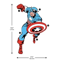 RoomMates Marvel Classic Captain America Comic Peel & Stick Giant Wall Decal