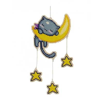 Wizardi Diamond Painting Kit Moon Cat