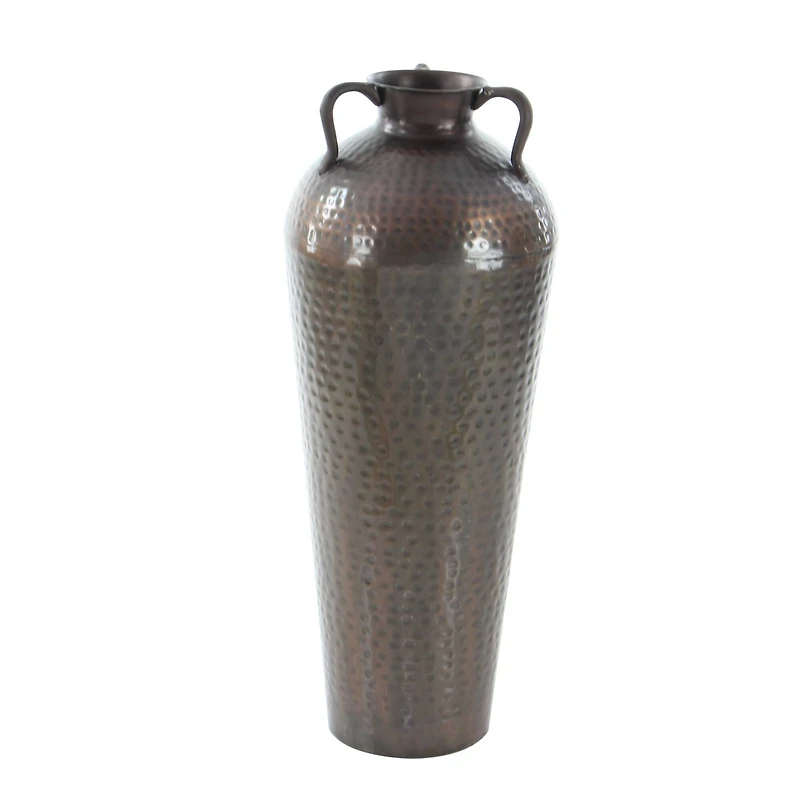 Brown Metal Rustic Vase, 32" x 12" x 12"