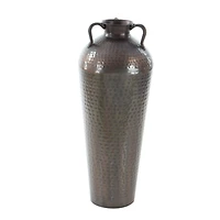 Brown Metal Rustic Vase, 32" x 12" x 12"