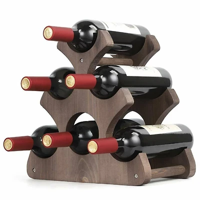 NEX™ 16" Countertop 6-Bottle Wood Wine Rack