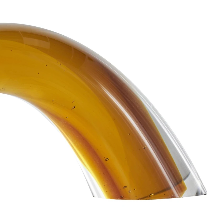 Orange Abstract Arch Glass Sculpture Set