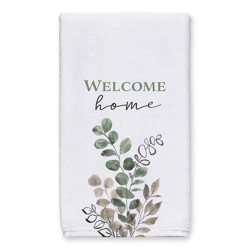 Sage Tan Leaves 16" x 25" Towel Set