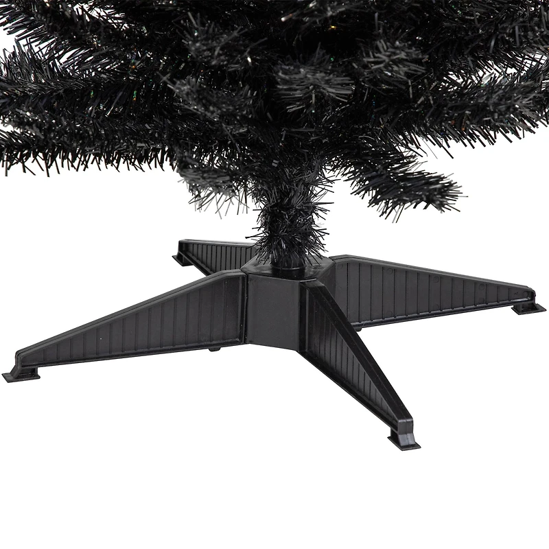 6ft. Iridescent Charcoal Slim Halloween Tinsel Tree