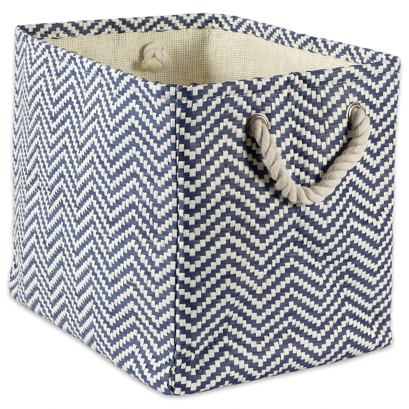 DII® Small Nautical Blue Chevron Rectangular Paper Bin