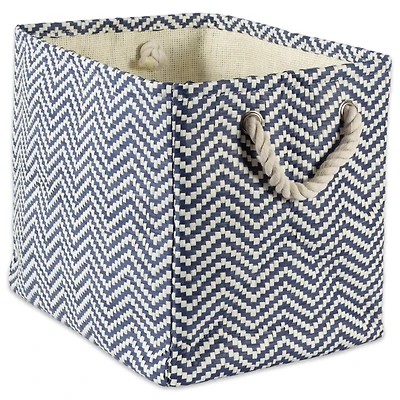 DII® Small Nautical Blue Chevron Rectangular Paper Bin