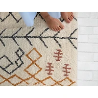 Hello Honey® Cotton Tufted Bath Mat With Abstract Design & Fringe