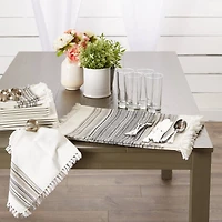 DII® 13" x 20" Fringed Striped Tabletoppers