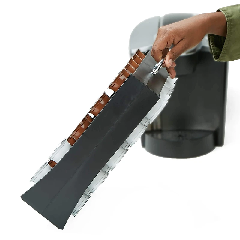 Mind Reader Black 11 Compartment Coffee Condiment Organizer & 50 Capacity Single Serve Coffee Pod Holder Storage Organizer