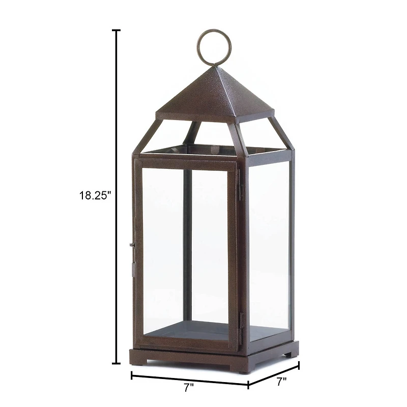 18'' Bronze Contemporary Lantern