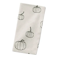 Gray Mini Pumpkin Pattern Cotton Twill Napkin