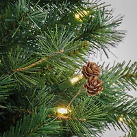 7.5ft. Pre-Lit Cedar Spruce Artificial Christmas Tree, Warm White LED Lights