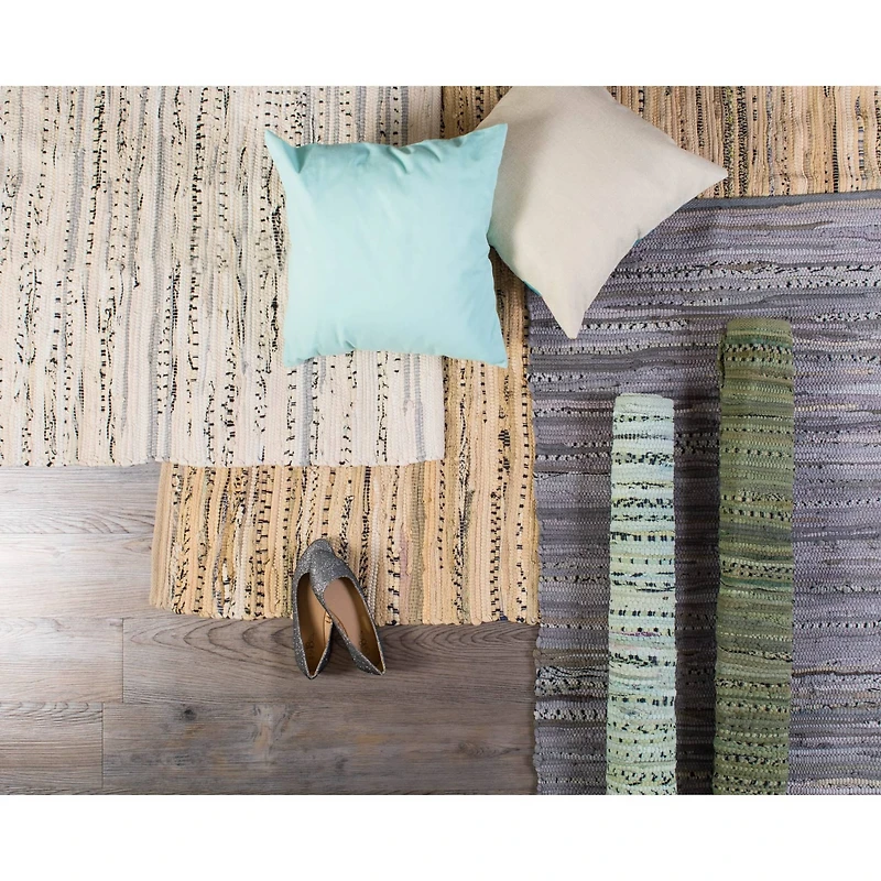 DII® Multi Olive Green Rag Rug, 20" x 31.5"