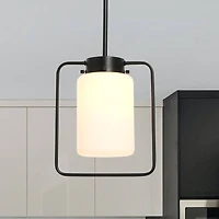 Hello Honey® Robert Stevenson Lighting Ezra Metal & Frosted Glass Convertible Ceiling Light