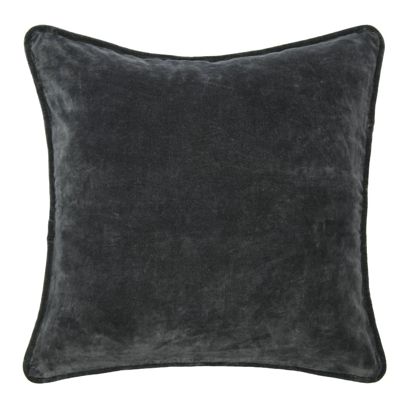 Hello Honey® Charcoal Gray Velvet Pillow Cover