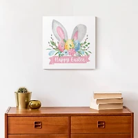 Happy Easter Banner 12" x 12" Canvas Wall Art