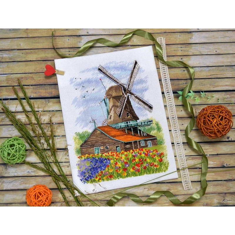 Oven Windmill Holland Cross Stitch Kit