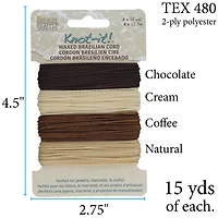 Beadsmith® Knot-it!™ Java Waxed Brazilian Cord 