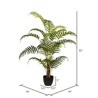 3ft. Potted Fern Palm with Real Touch Leaves