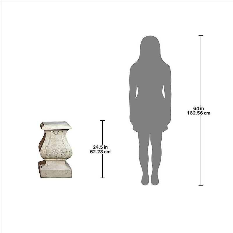 Design Toscano® 24.5" Villa di Castello Florentine Statuary Pedestal