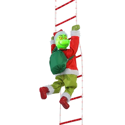 Mr. Christmas 10ft. Outdoor Animated Rope Ladder Climbing Grinch™