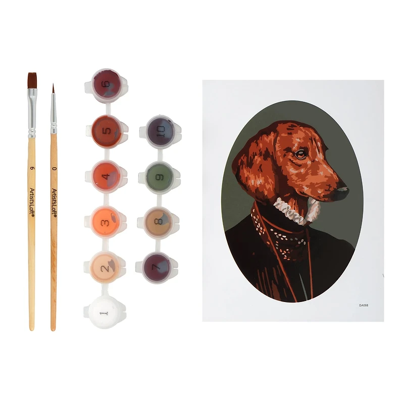 Dapper Dachshund Paint-by-Number Framed Mini Kit by Artist's Loft®