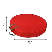 Honey Can Do 30" Red Holiday Wreath Storage with Handles
