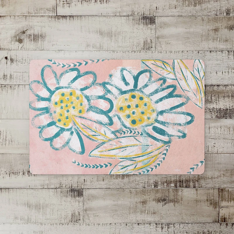 Funky Florals 27" x 18" Floor Mat