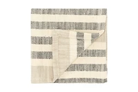Hello Honey® Taupe, Black & Cream Stripes Cotton Woven Napkin Set