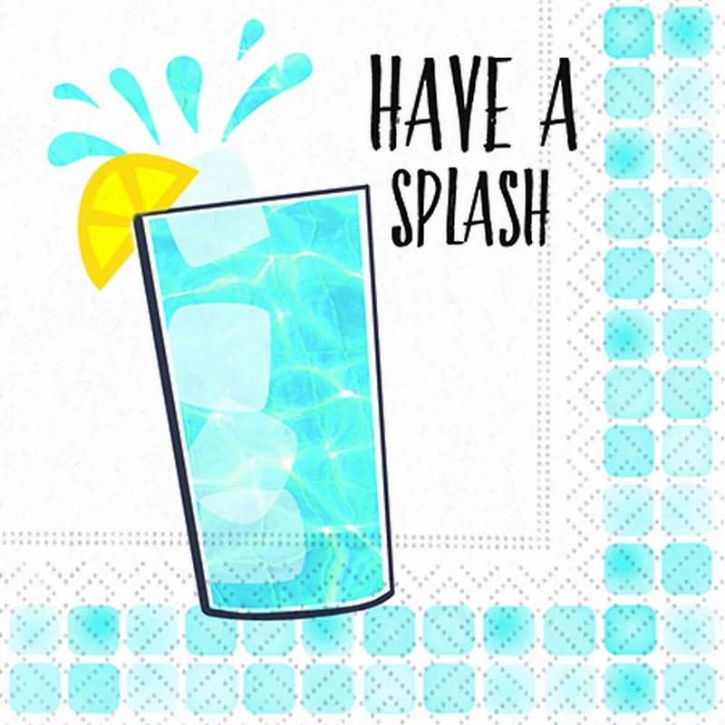 JAM Paper Have A Splash Cocktail Napkins, 40ct.