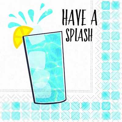 JAM Paper Have A Splash Cocktail Napkins, 40ct.