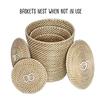 Honey Can Do Natural Nesting Seagrass Snake Charmer's Baskets, 3ct.