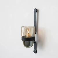 Hello Honey® Industrial Metal Wall Sconce with Glass Candle Holder