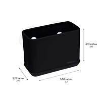 Kitchen Details Matte Black Sink Caddy with Suction Cups