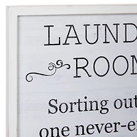 Set of 2 White Wood Farmhouse Sign Wall Decor, 15" x 15"