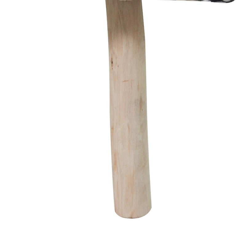 48" Black Wood Chevron Bench with Wood Legs