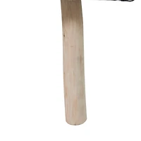 48" Black Wood Chevron Bench with Wood Legs