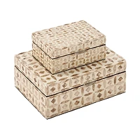 Beige Mother of Pearl Coastal Box Set