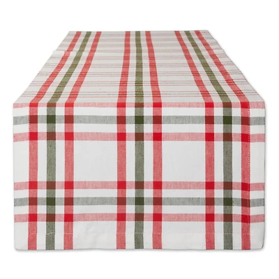 DII® 108" Jolly Tree Collection Nutcracker Plaid Table Runner