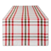 DII® 108" Jolly Tree Collection Nutcracker Plaid Table Runner
