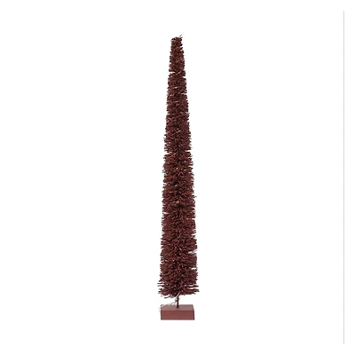 Hello Honey® 3ft. LED Burgundy Rattan Tree with Wood Base