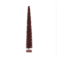 Hello Honey® 3ft. LED Burgundy Rattan Tree with Wood Base