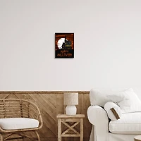 Stupell Industries Happy Halloween Haunted House Framed Giclee Art