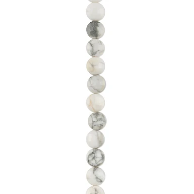 White Howlite Faceted Coin Beads, 8mm by Bead Landing™